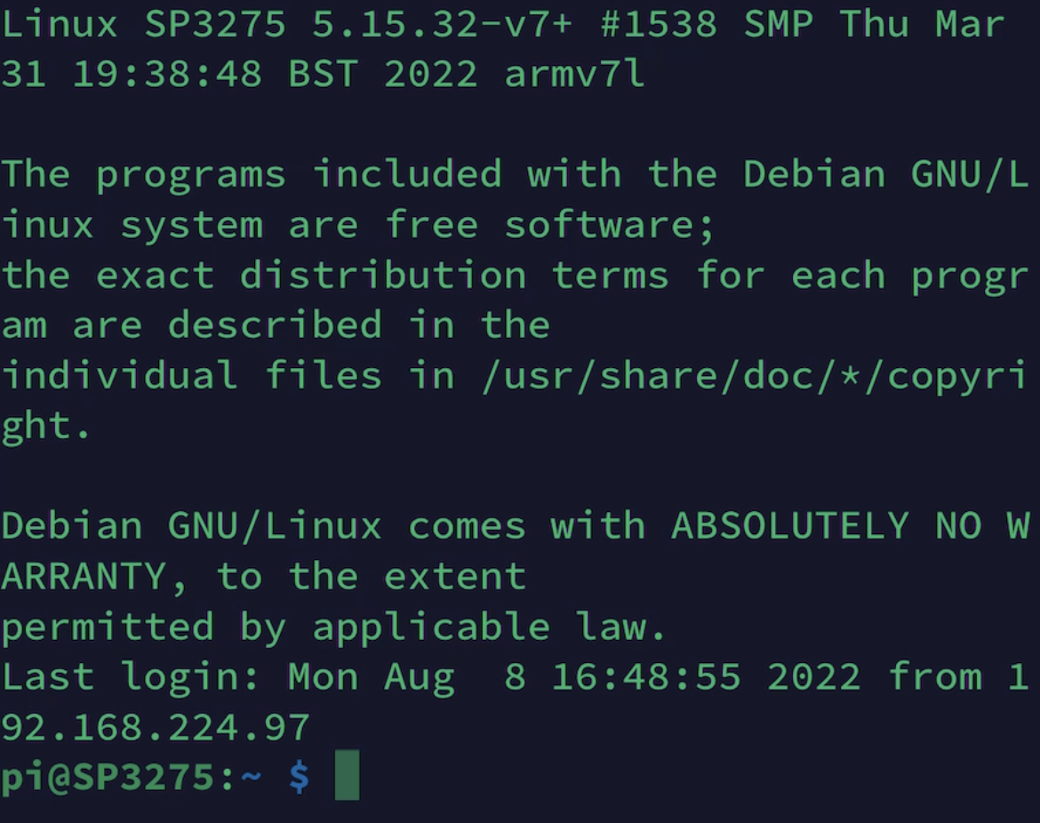 SSH Interface on Termius
